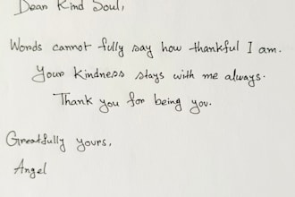 write beautiful custom handwriting letters,quotes and invitations for you