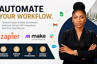 build zapier automation, workflows, webhooks and API integrations