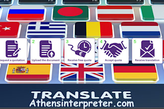 translate all documents and stamp them as an official court sworn translator