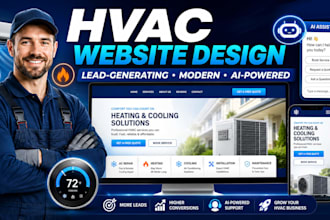 build hvac contractor website, ac repair, website with ai sale agent