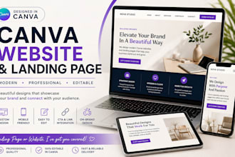 design canva business website canva landing page canva portfolio website design