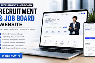build recruitment website, job board portal website, agency staff hiring website