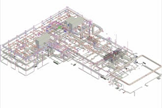 create revit mep models, shop drawings and navisworks coordination