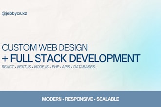 build a full stack website, front end to back end