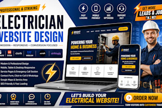design simbasite duda dorik weblium ucraft strikingly electricians website