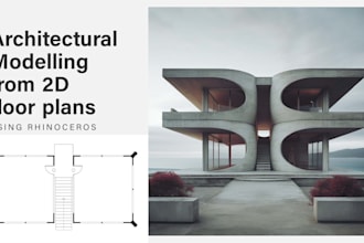 do architectural modelling from floor plans in rhinoceros 3d