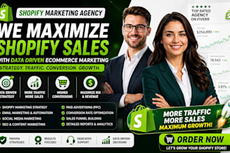 agency will maximize shopify sales with data driven ecommerce marketing