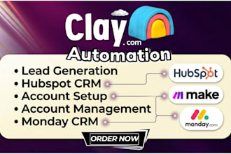 setup workflow clay, clay CRM automation and  hubspot, zoho crm, dubsado