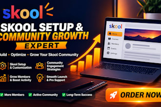 set up, customize and manage your skool community
