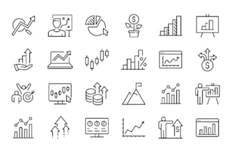 design professional outline and flat icon sets for your business