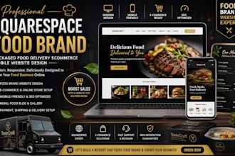 design squarespace food brand packaged food  delivery ecommerce mobile website