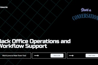 provide back office operations and workflow support