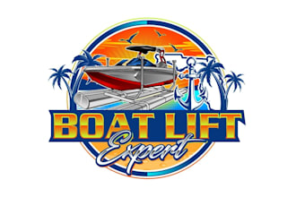 create graceful and fantastic boat logo design