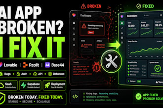 fix lovable replit base44 ai apps and saas