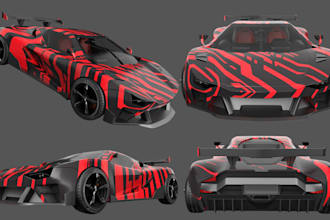 create sport car wrap design, itasha graphic, racing livery, vinyl decal vehicle