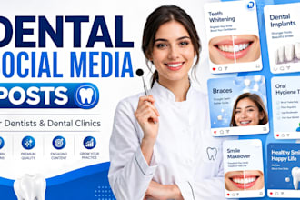 design professional dental social media posts for your clinic
