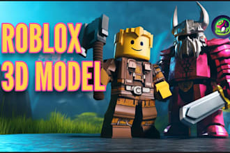 create 3d roblox models, low poly assets, ugc bundles and game assets