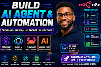 build openclaw jarvis ai clawdbot claude code ai agent n8n automation
