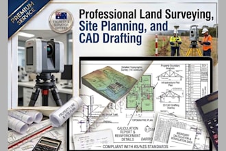 create land survey, site plan and topography survey drawings