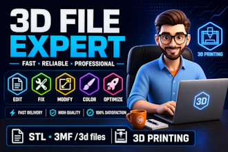 create fix color modify cosplay miniature and lego model stl 3mf for 3d printing