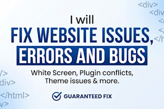 fix website issues, errors and bugs