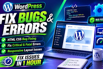 fix wordpress issues, wordpress bug fix, wordpress website