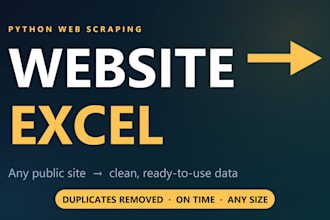 do web scraping and data extraction to excel or CSV