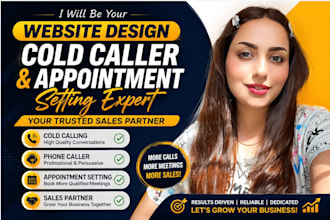 be website design cold calling phone caller appointment setting sales partner