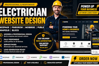 design nicepage pinegrow mobirise publii grapesjs blocs electricians website