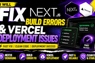 fix next js build errors and vercel deployment issues