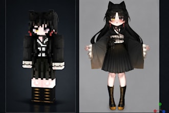 turn your favorite anime character into a custom minecraft skin