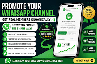 promote whatsapp channel to increase whatsapp followers members organically