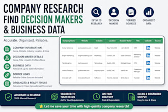 research companies and find decision makers