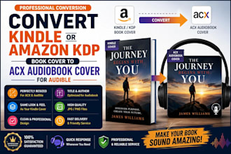 convert kindle or amazon KDP book cover to acx audiobook cover for audible