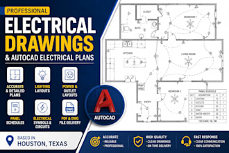 create professional electrical drawings and autocad electrical plans in houston