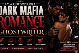 ghostwrite your dark mafia romance novel or ebook