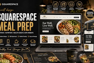 design squarespace meal prep dietitian nutrition health coach cafe website