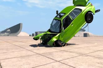 create 3d sport car for beamng drive, fix jbeam file, car physics