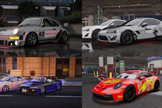 design fivem custom car livery of sport police and ems cars