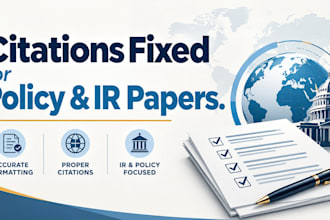 format and fix citations for ir, politics and policy papers