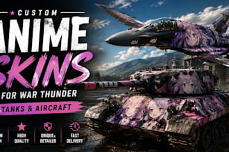 design custom anime skins for war thunder tanks and aircraft