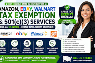 do amazon ebay walmart tax exemption 501c3 home depot for all US state resale