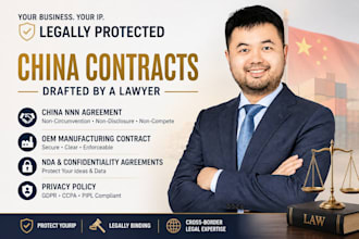 be your china nnn agreement lawyer oem manufacturing contract nda privacy policy