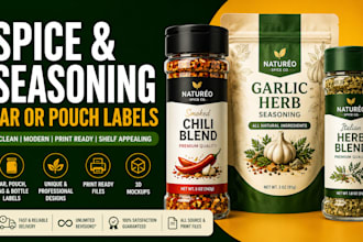 design custom seasoning and spice packaging labels
