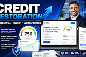build credit repair website, credit management, debt settlement to generate lead