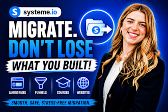 systeme io landing page, systeme io course migration, systeme io funnel, website