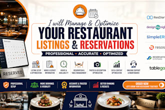 setup and manage restaurant reservations on resdiary designmynight and more