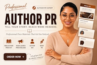 indie author press kit, book launch press release, author bio, book pr