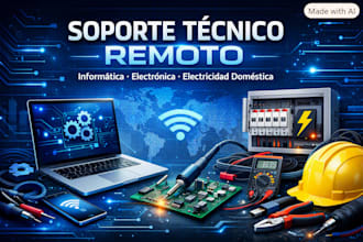 soporte técnico remoto para PC, laptop y electrónica