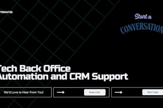 provide tech back office automation and crm support